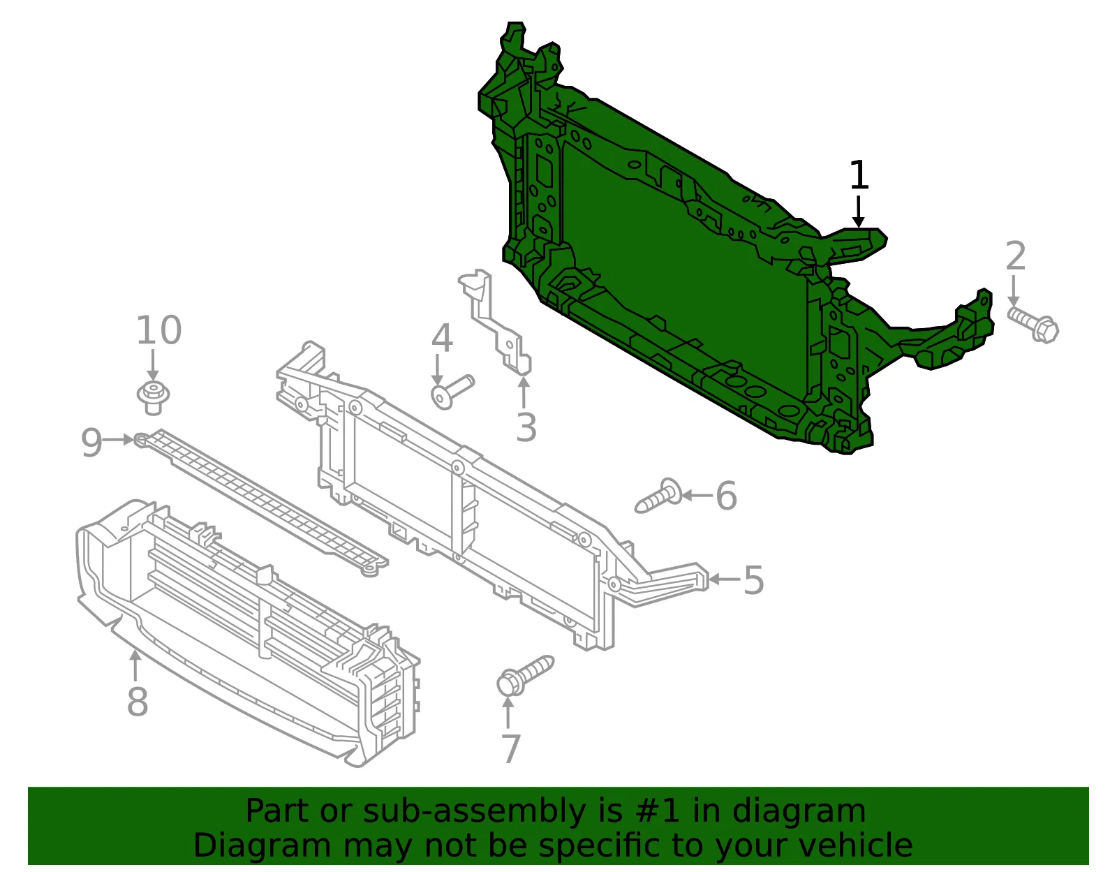 Radiator Support - Kia (64101 D4000) - view 2